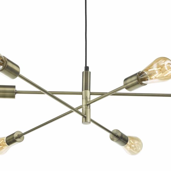 Alana 6lt Pendant Antique Brass