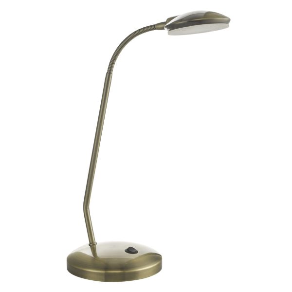 Aria Task Lamp Antique Brass LED - Image 2