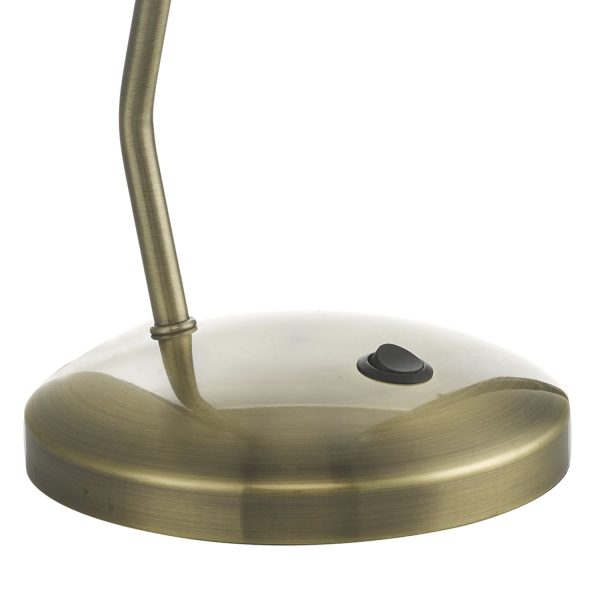 Aria Task Lamp Antique Brass LED - Image 4