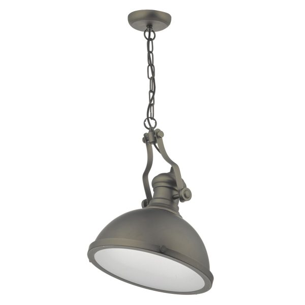 Arona 1lt Pendant Antique Pewter & Glass - Image 3