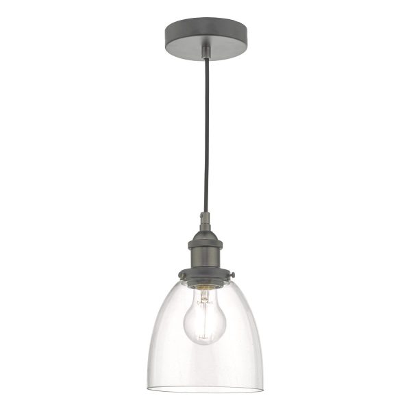 Arvin Pendant Antique Chrome & Glass