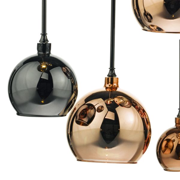 Aurelia 15lt Bar Pendant Black Chrome & Multi Colour - Image 2