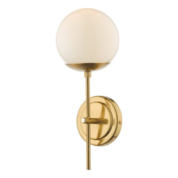 Bombazine Wall Light Natural Brass Opal Glass - Image 3