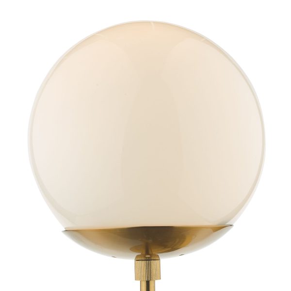 Bombazine Wall Light Natural Brass Opal Glass - Image 4