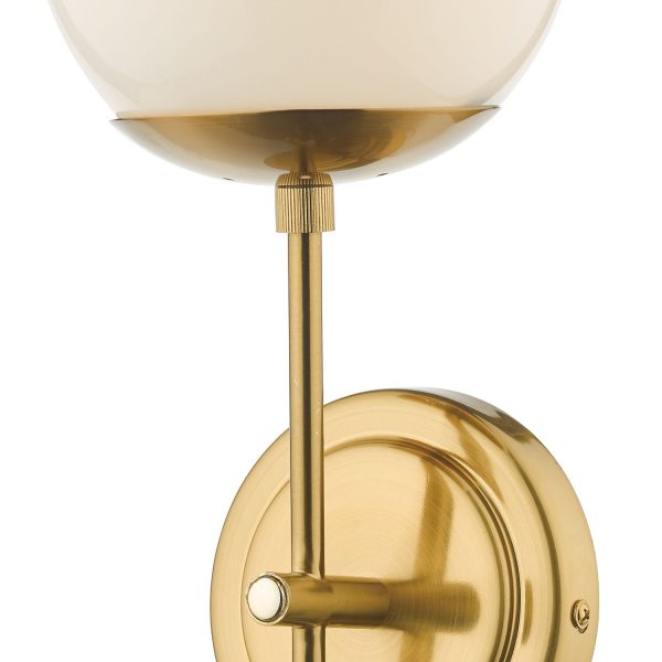 Bombazine Wall Light Natural Brass Opal Glass - Image 5