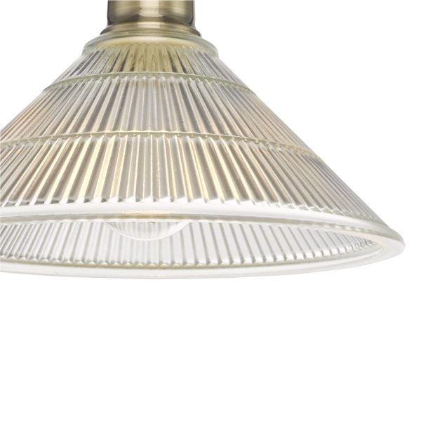 Boyd 1 Light Flush Antique Brass with Glass Shade - Image 3