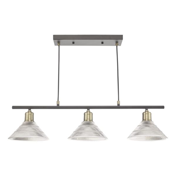 Boyd 3 Light Bar Antique Brass with Glass Shade - Image 4