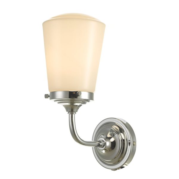 Caden wall Light Polished Chrome Opal Glass IP44