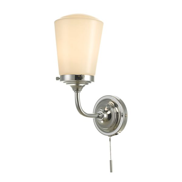 Caden wall Light Polished Chrome Opal Glass IP44 - Image 2