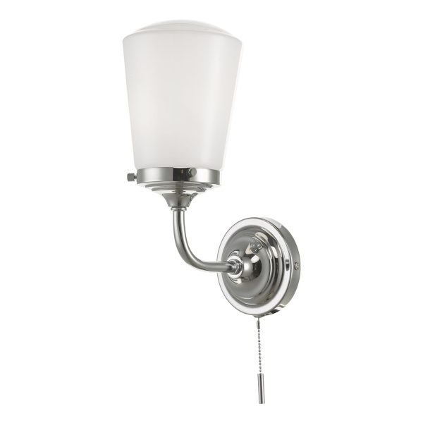 Caden wall Light Polished Chrome Opal Glass IP44 - Image 3