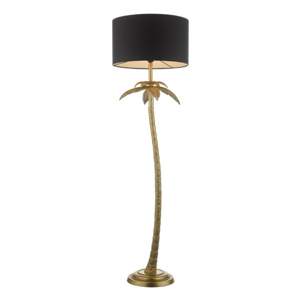 Coco Floor Lamp Antique Gold With Shade - Image 3