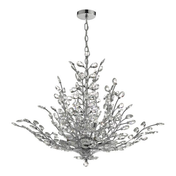 Cordelia 9 Light Pendant Polished Chrome & Crystal - Image 2