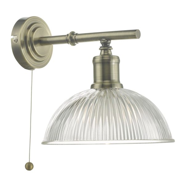 Dara Wall Light Antique Brass & Glass - Image 3