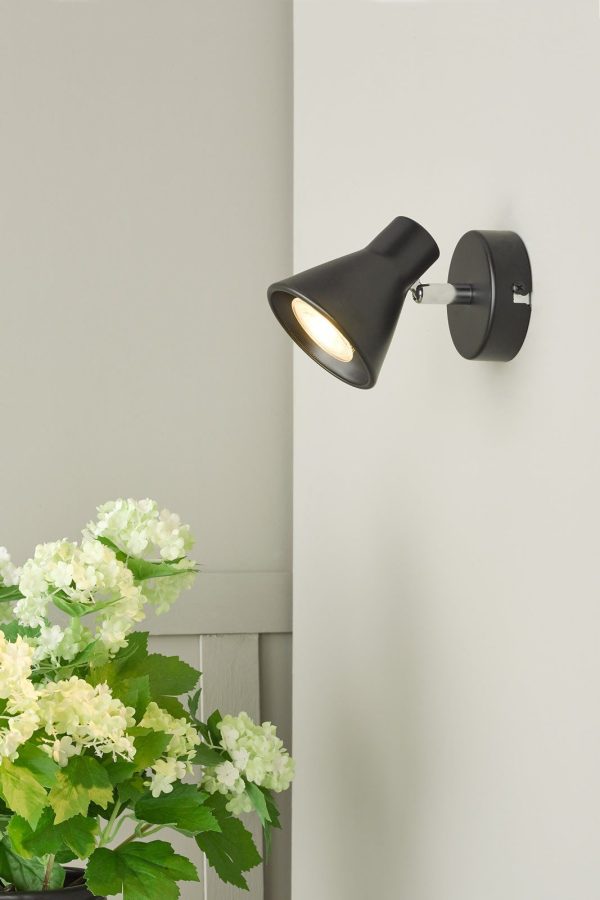 Diza Single Spotlight Matt Black - Image 5