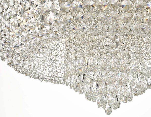 Eitan 12 Light Beaded Flush Clear and Polished Chrome - Image 5