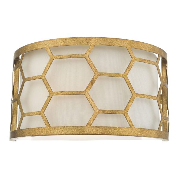 Epstein 1 Light Wall Light Gold & Ivory