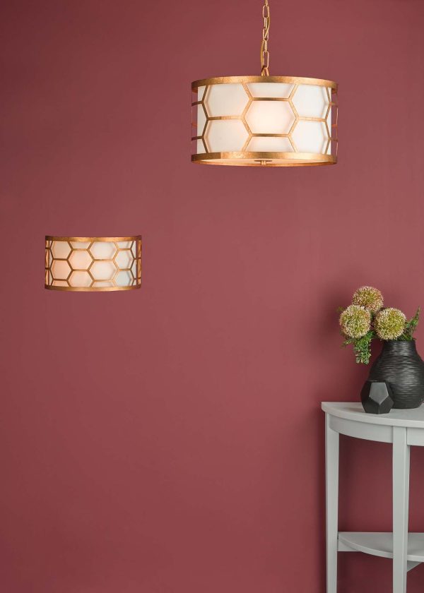 Epstein 1 Light Wall Light Gold & Ivory - Image 3