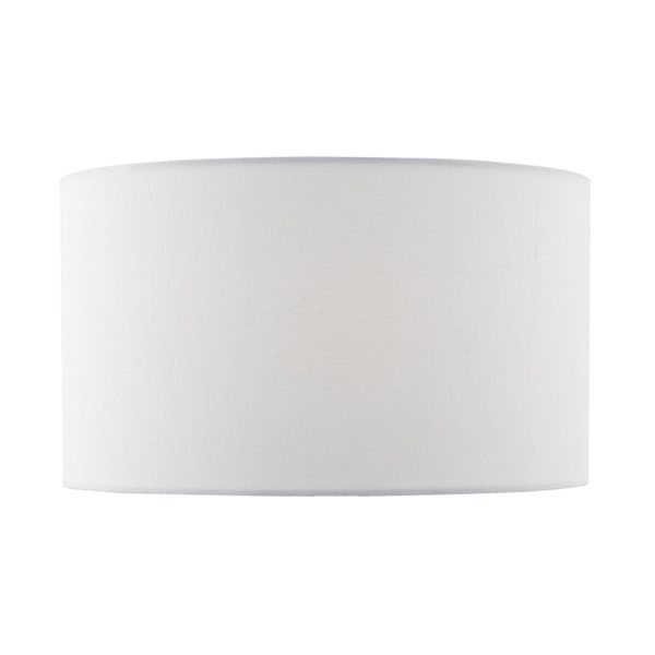 Erebus White Linen Drum Shade 35cm