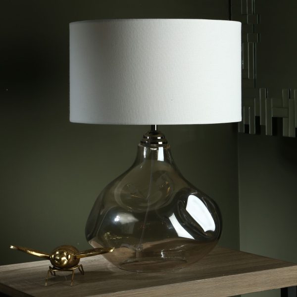 Esarosa Table Lamp Smoked Glass With Shade - Image 3