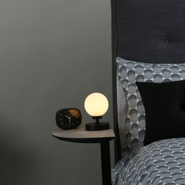 Esben Touch Table Lamp Matt Black With Opal Glass - Image 3