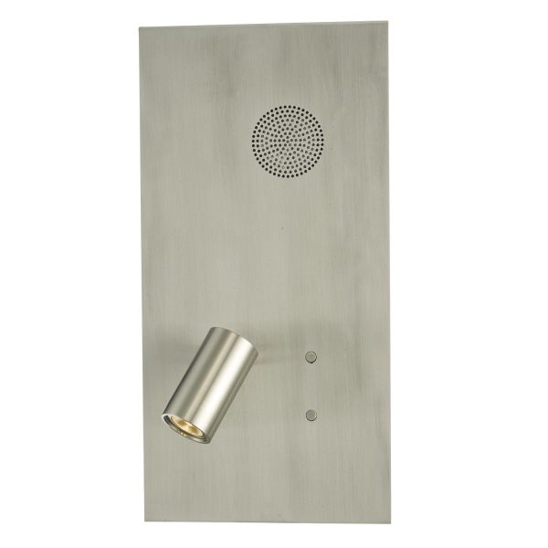 Eta Wall Light Satin Nickel LED C/W Speaker - Image 3