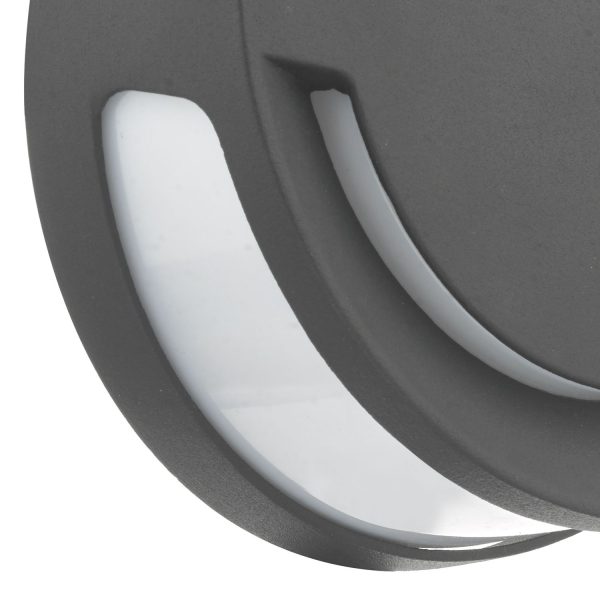 Euba Outdoor Wall Light Grey C/W Speaker LED IP44 - Image 3