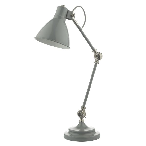 Eunice Task Lamp Grey & Satin Nickel - Image 2