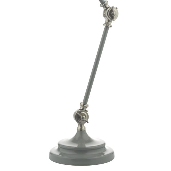 Eunice Task Lamp Grey & Satin Nickel - Image 4