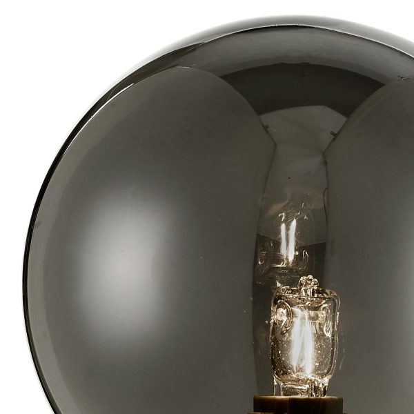 Feya 1 Light Wall Light Matt Black Smoked Glass - Image 5