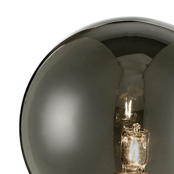 Feya 1 Light Wall Light Polished Chrome Smoked Glass - Image 5