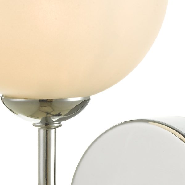 Feya 1 Light Wall Light Polished Chrome Opal Glass - Image 3