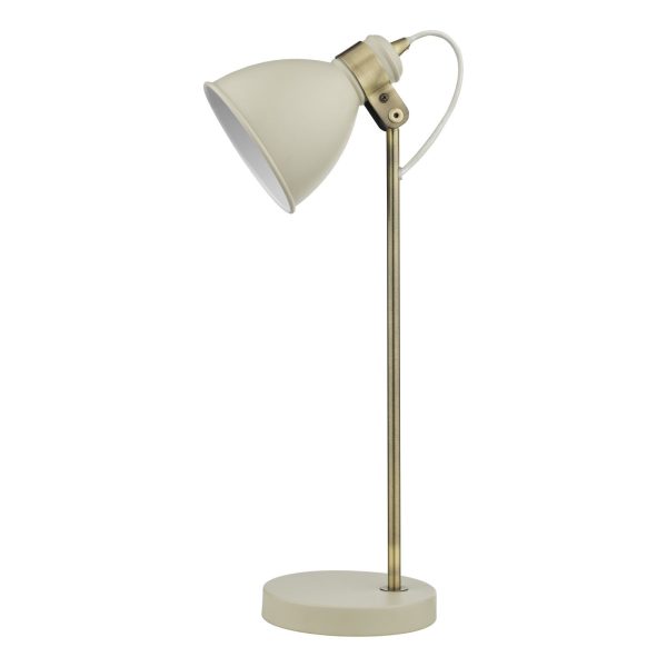 Frederick Task Table Lamp Gloss Cream Antique Brass - Image 2