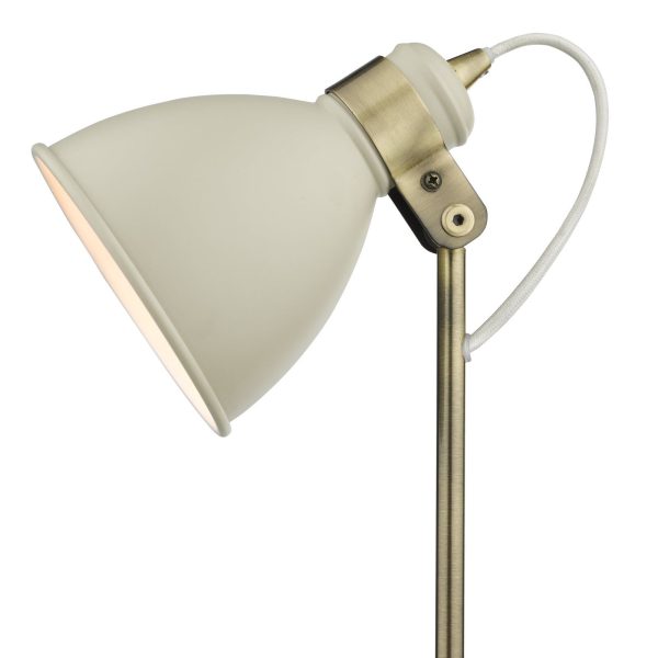 Frederick Task Table Lamp Gloss Cream Antique Brass - Image 4