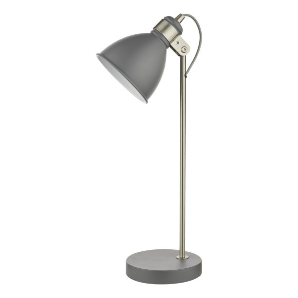 Frederick Task Table Lamp Dark Grey Satin Chrome - Image 2