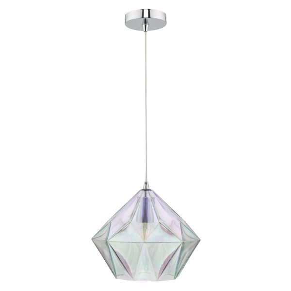 Gaia 1Lt Pendant Polished Chrome & Glass - Image 2