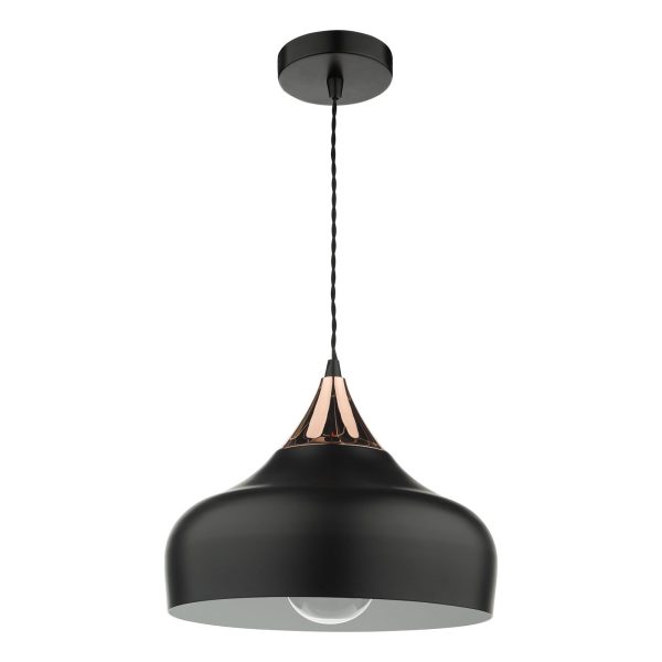 Gaucho 1 Light Single Pendant Black And Copper - Image 2