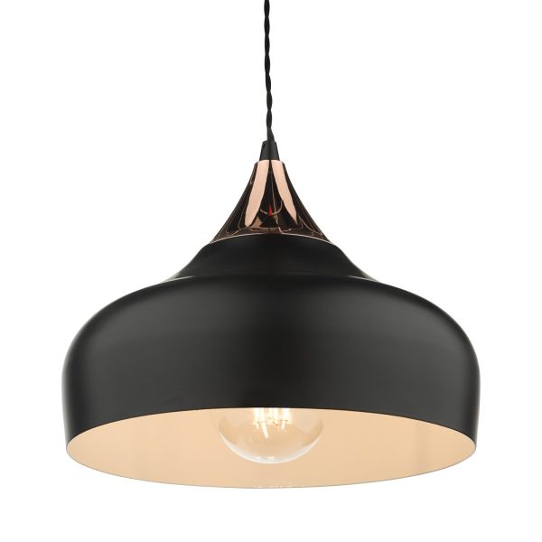 Gaucho 1 Light Single Pendant Black And Copper - Image 3