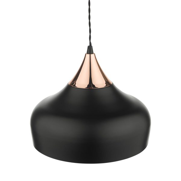 Gaucho 1 Light Single Pendant Black And Copper - Image 4