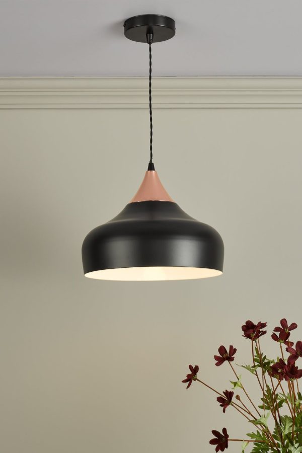 Gaucho 1 Light Single Pendant Black And Copper - Image 6