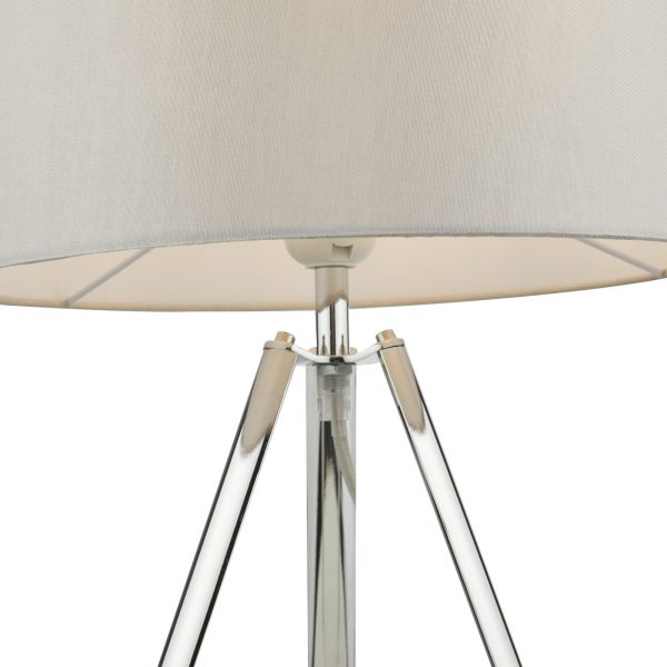 Griffith Grey Faux Silk Tapered Drum Shade 30cm - Image 3