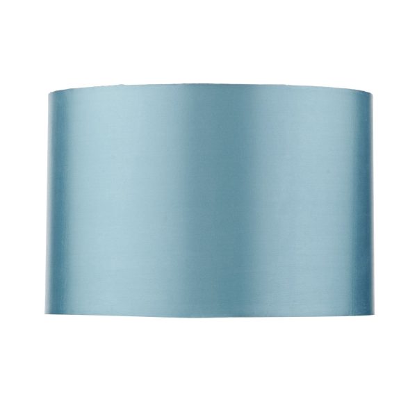 Guru Blue Faux Silk Drum Shade 33cm