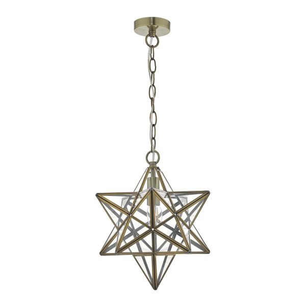 Ilario Pendant Antique Brass & Glass