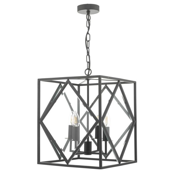 Jepsen 4lt Lantern Black & Bevelled Edge Glass - Image 2