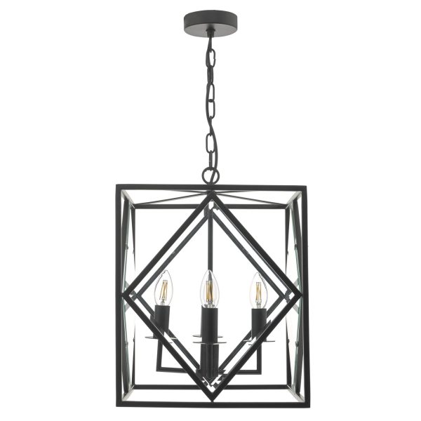 Jepsen 4lt Lantern Black & Bevelled Edge Glass - Image 4