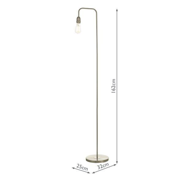 Kiefer Floor Lamp Satin Chrome - Image 3