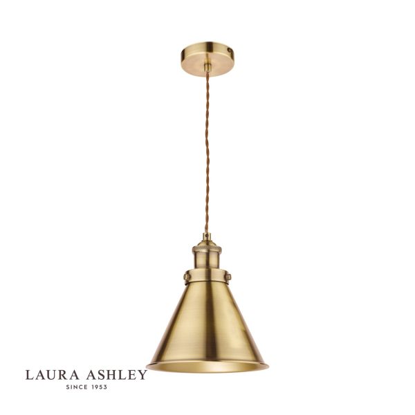 Laura Ashley Rufus Pendant Antique Brass - Image 2