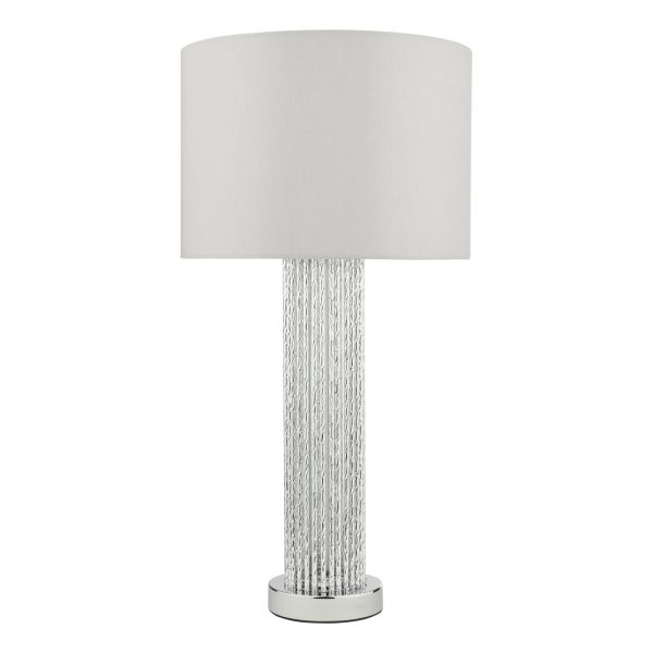 Lazio Table Lamp Silver Rod Base With Shade - Image 2