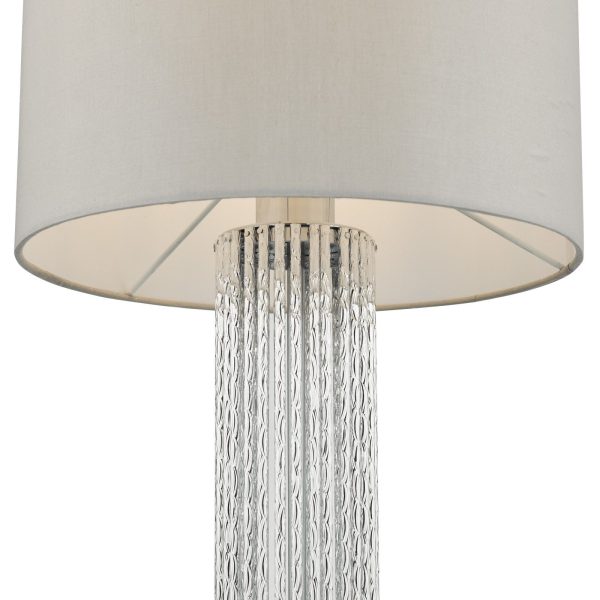 Lazio Table Lamp Silver Rod Base With Shade - Image 3