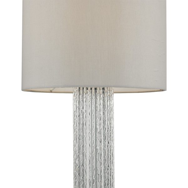 Lazio Table Lamp Silver Rod Base With Shade - Image 4