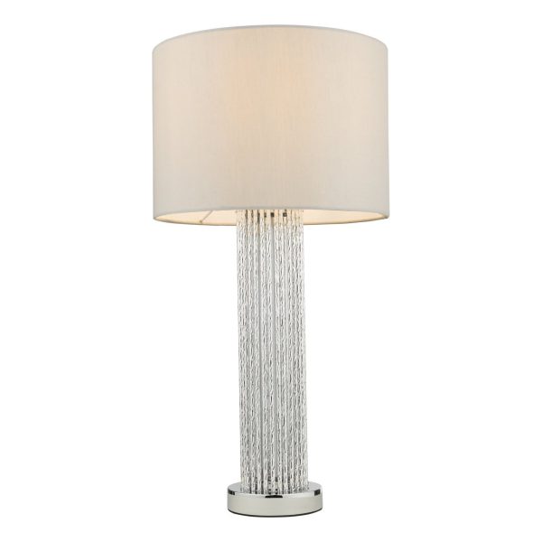 Lazio Table Lamp Silver Rod Base With Shade - Image 7